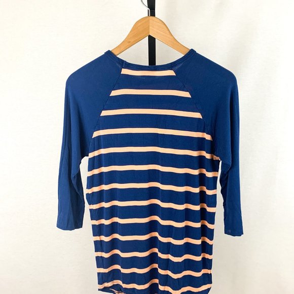 Lularoe Pink and Blue Striped Randy Shirt - Picture 2 of 3